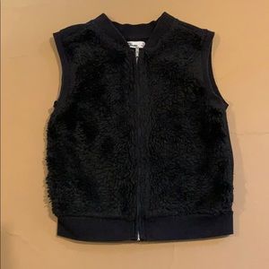 Black Furry Vest